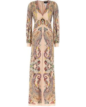 Etro Bedrucktes Kleid - Natur