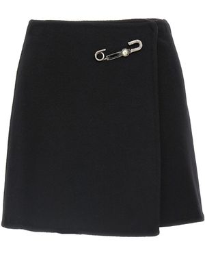 Ermanno Scervino Jewel Pin Skirt - Black