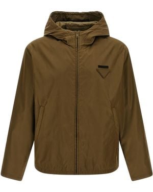 Prada Re-nylon Anorak - Green