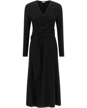 Brunello Cucinelli Kleid "Shiny Collar" - Schwarz
