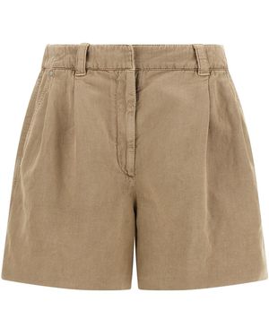 Brunello Cucinelli 'Baggy' Shorts - Natural