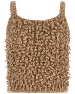 Peserico Bouclé Top - Brown