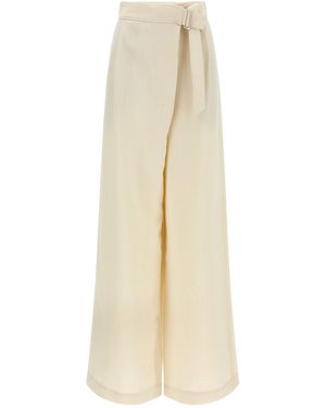Brunello Cucinelli Crossed Trousers - Natural