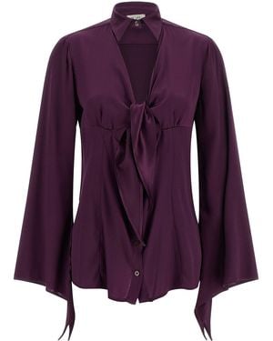 DI.LA3 PARI' Di. La3 Pari' 'Nodo' Shirt - Purple