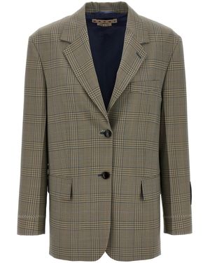 Marni Prince Of Wales Blazer - Green