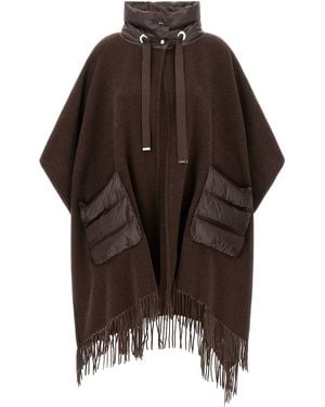 Herno Poncho 'Resort' - Marrone
