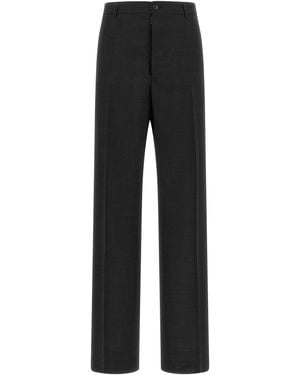 Maison Margiela 'four Stitches' Wool Trousers - Black