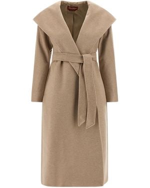 Max Mara 'danton' Coat - Natural