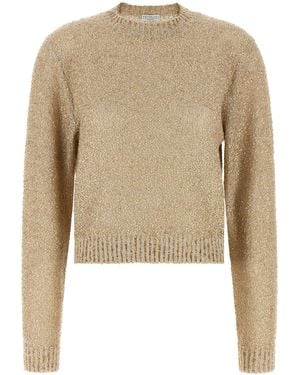 Brunello Cucinelli Micro Sequin Jumper - Natural