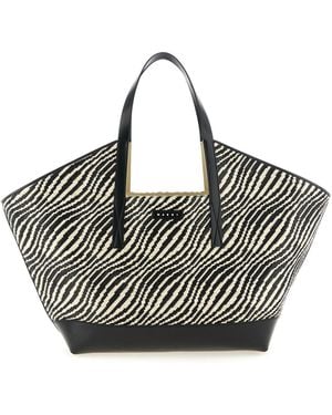 Marni Borsa Shopping Dettaglio Patch Logato - Nero