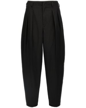 Lemaire 'pleated Tapered' Trousers - Black