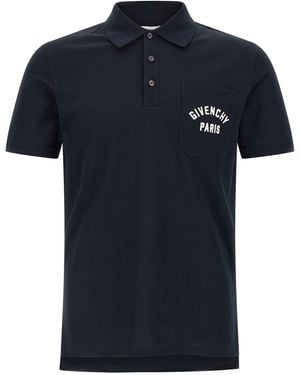 Givenchy Cotton Piqué Polo Shirt With Pocket - Black