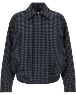 Loewe Karierte Jacke - Blau