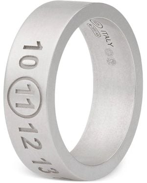 Maison Margiela Ring Mit Gravierten Zahlen - Mettallic