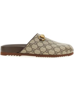 Gucci 'Gg Supreme' Sabots - Brown