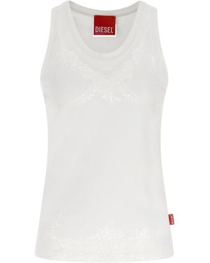 DIESEL X Tinder 'pr-t-anki-lace-r' Tank Top - White