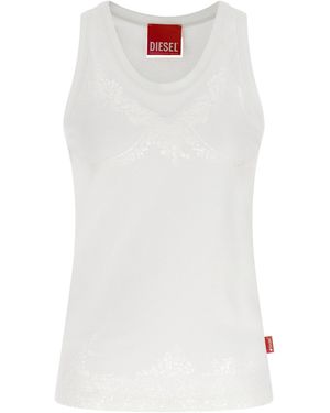 DIESEL X Tinder 'pr-t-anki-lace-r' Tank Top - White