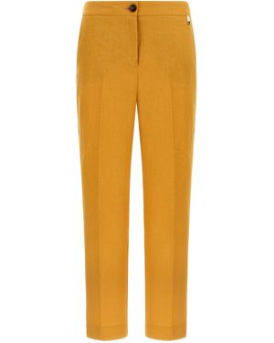 Herno Linen Trousers - Yellow