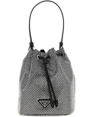 Prada 'Crystal' Bucket Bag - Grey