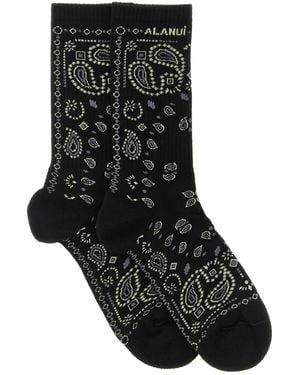 Alanui 'bandana' Socks - Black