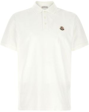 Moncler Logo Patch Polo Shirt - White