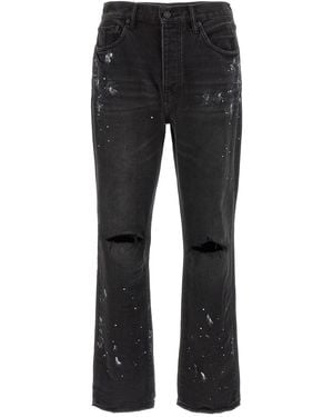 Purple Brand Jeans P011 Knee Slit Paint - Nero