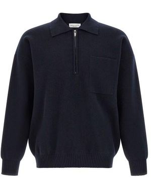 Roberto Collina Polo Lana Merino - Blu