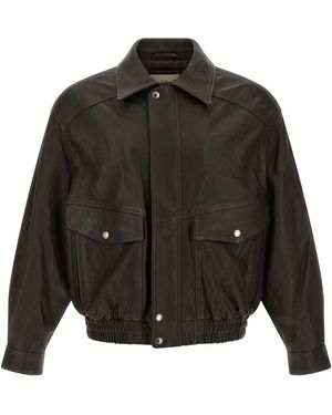DUNST Vintage-Lederjacke - Schwarz