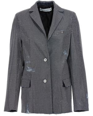 JW Anderson J.W.Anderson Used Sequin Denim Blazer Jacket - Grey