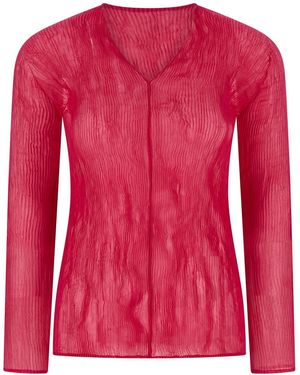 Issey Miyake 'chiffon Twist 1' Top - Red