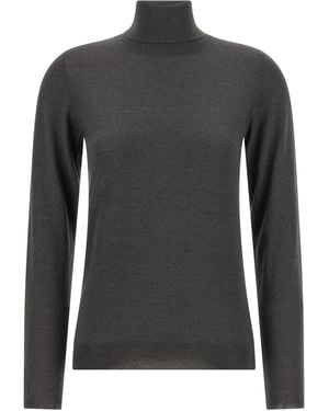 Brunello Cucinelli Sparkling Cashmere Turtleneck - Black
