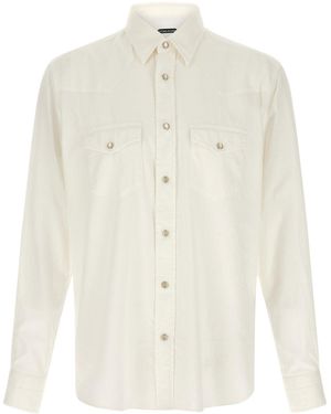 Tom Ford Cotton Western Shirt - White