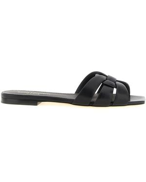 Saint Laurent 'tribute Nu Pieds' Sandals - Black
