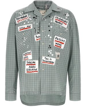 Maison Mihara Yasuhiro Shirt Adhesive Decorations - Grey