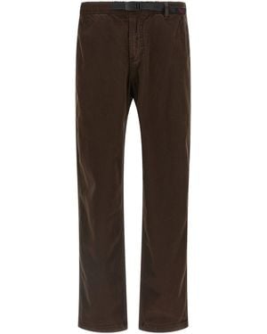 Gramicci Trousers With Integrated Belt - Brown