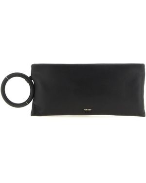Tom Ford Nappa Leather Clutch - Black