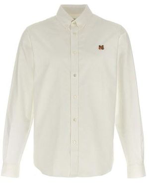 Maison Kitsuné Camicia 'Mini Fox Head Classic' - Bianco
