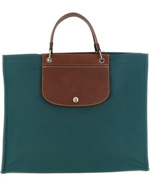 Longchamp 'cabas L' Shopping Bag - Blue
