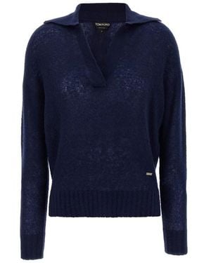 Tom Ford Maglia Polo - Blu