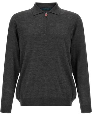 Kiton Polo Lana 14 Micron - Nero