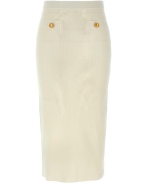 Alessandra Rich Midi Skirt - Natural