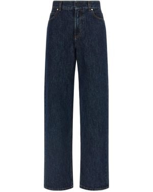 Fendi 'ff' Padded Jeans - Blue