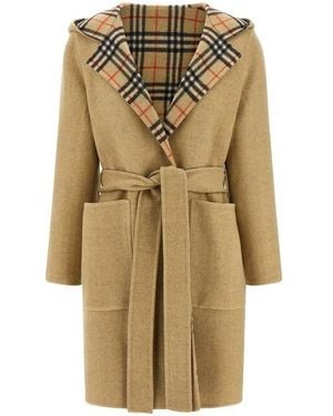 Burberry 'hampshire' Reversible Coat - Natural