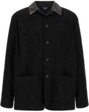 Comme des Garçons Strukturierte Wolljacke - Schwarz