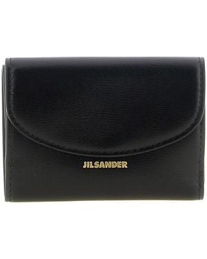 Jil Sander 'Cannolo' Mini Wallet - Black