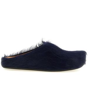 Marni Sabot Aus Kalbshaar - Blau