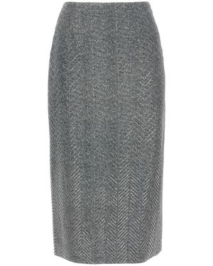Ermanno Scervino Rhinestone Skirt - Grey
