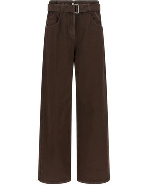 Brunello Cucinelli Belted Jeans - Brown