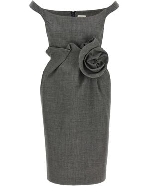 Magda Butrym 3d Flower Dress - Grey