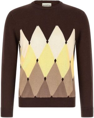Ballantyne Argyle Jumper - Brown